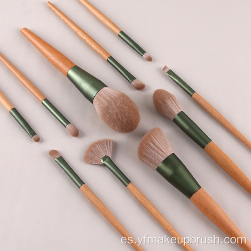 Conjunto de pincel de maquillaje de rábano verde Lápiz labial Pincel de maquillaje